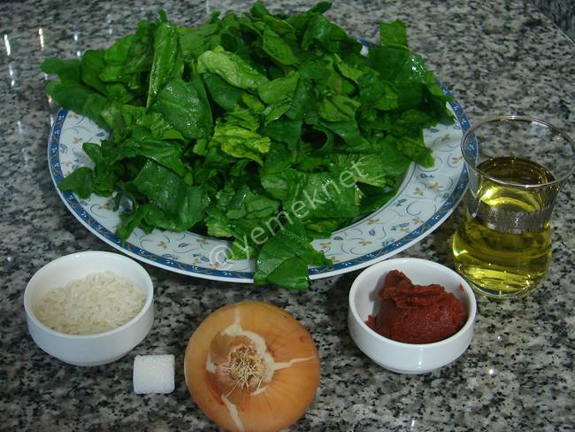 Zeytinyağlı Ispanak - Yapılışı (1/8) 